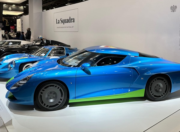 Polsko-włoski AGTZ Twin Tail na targach Retromobile. To pierwszy egzemplarz produkcyjny
