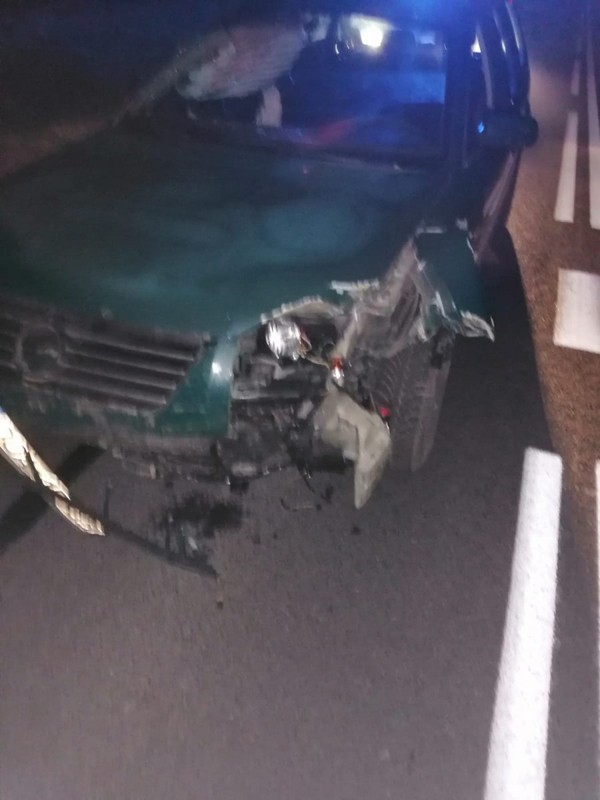 Wrak Passata sam poruszał się po drodze