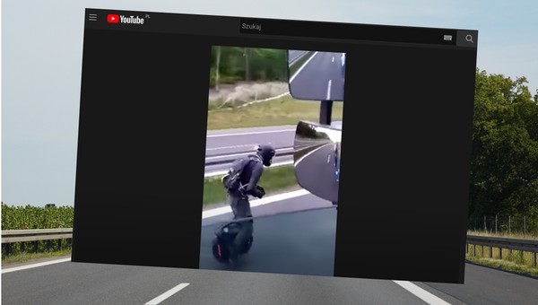 To odwaga, czy już brak rozsądku? Tego kierowca ciężarówki na pewno się nie spodziewał [Wideo]