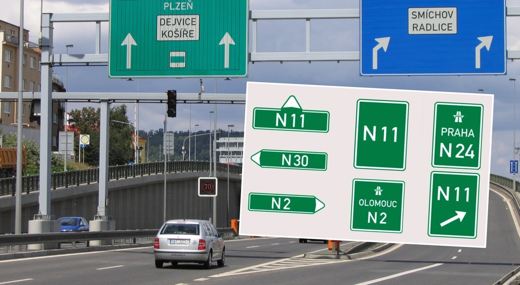 Przy czeskich autostradach stopniowo pojawią się nowe znaki z literą N