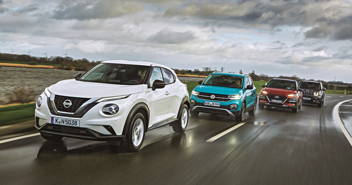 Nissan Juke, VW T-Cross, Hyundai Kona i Jeep Renegade