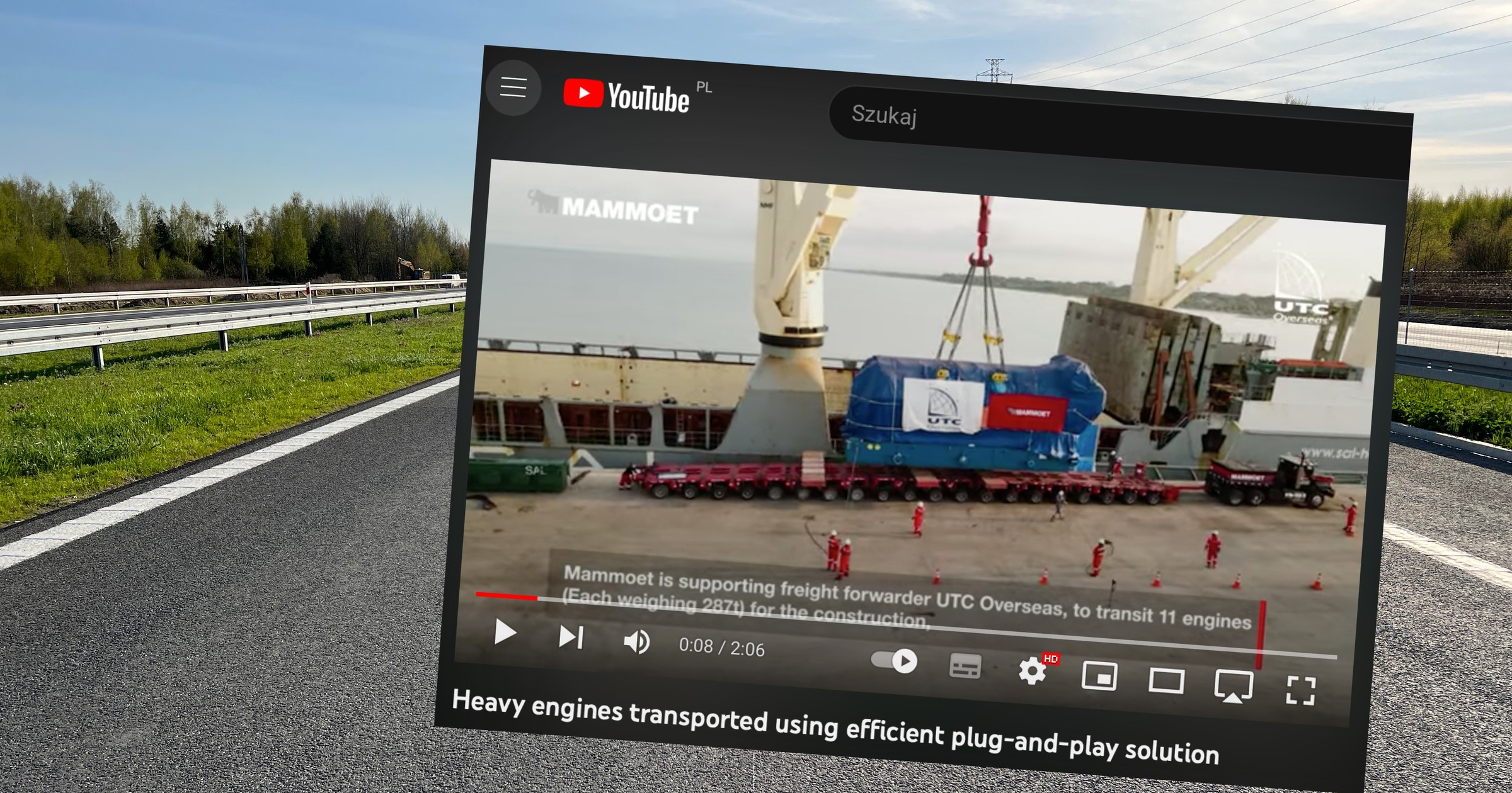 287 t ważył każdy z 11 silników, które trzeba było dostarczyć do Kolumbii