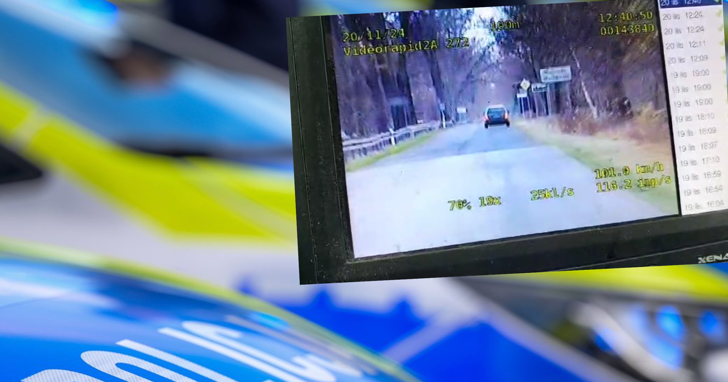 Za pomocą wideorejestratorów policjanci wykrywają dużo drastycznych przekroczeń prędkości