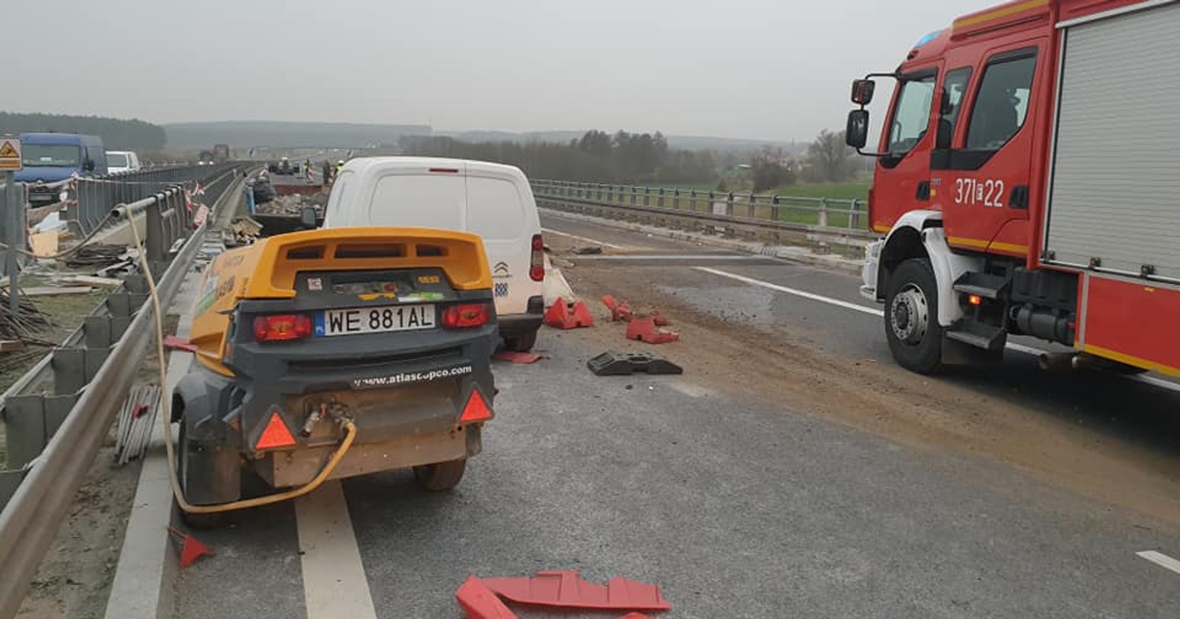 Wypadek śmiertelny na remontowanym odcinku drogi S3