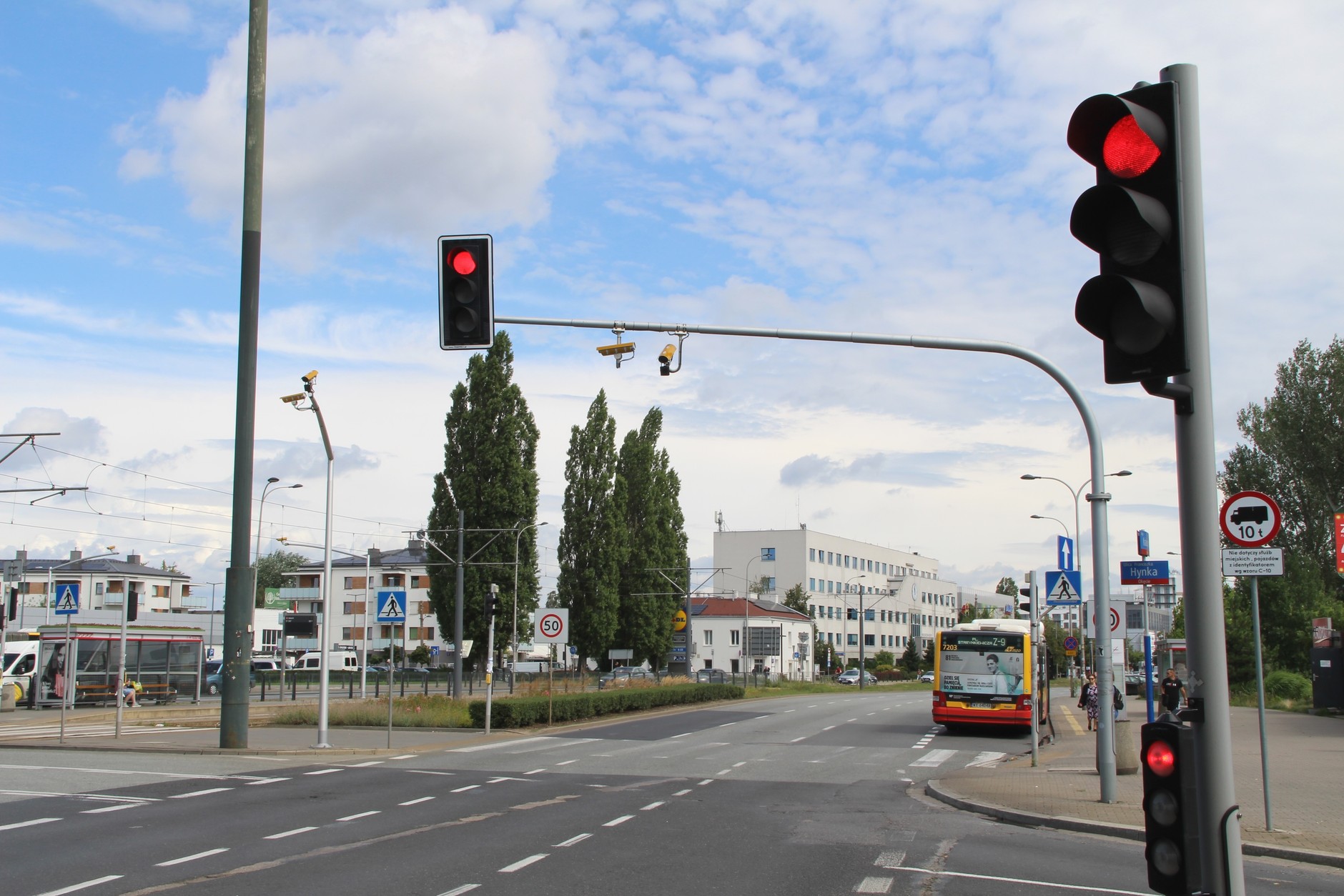 System RedLight na skrzyżowaniu w Warszawie