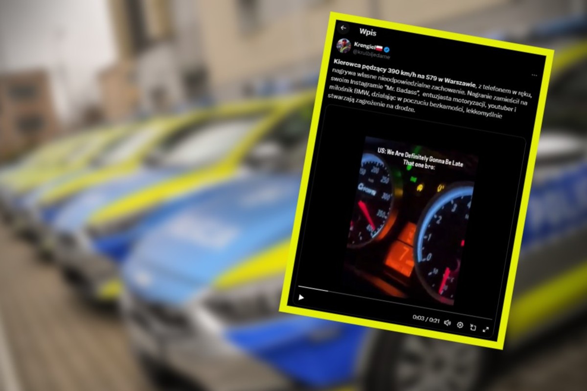 Jechał 390 km na godz. po Warszawie. Chwalił się tym na Instagramie. Policja reaguje