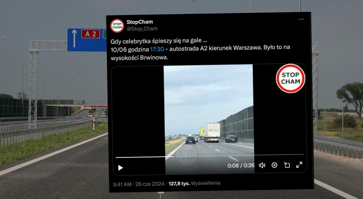 Szokująca jazda kierowcy Mercedesa znanej celebrytki. Klaudia El Dursi ma kłopoty