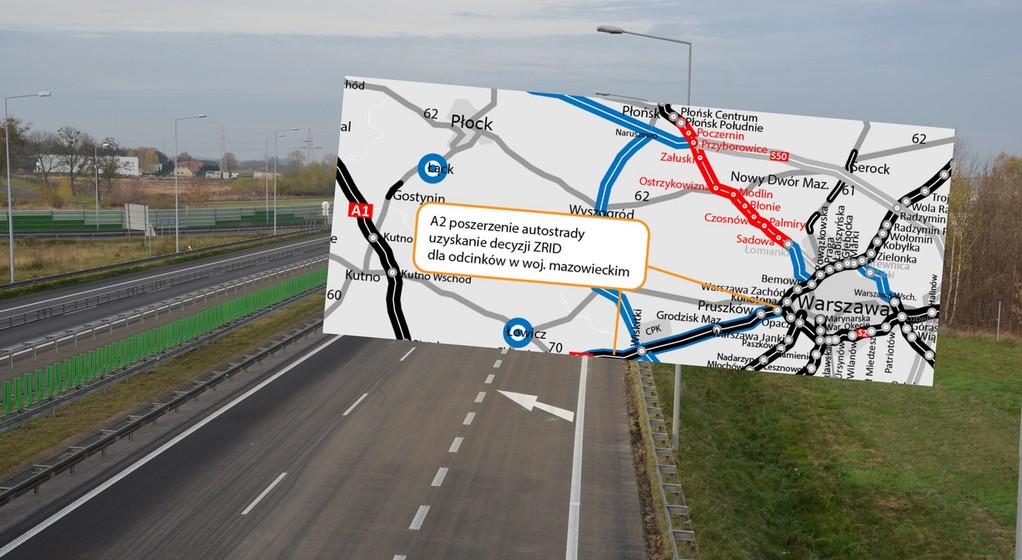 Autostrada A2 - są już pierwsze decyzje związane z rozbudową trasy