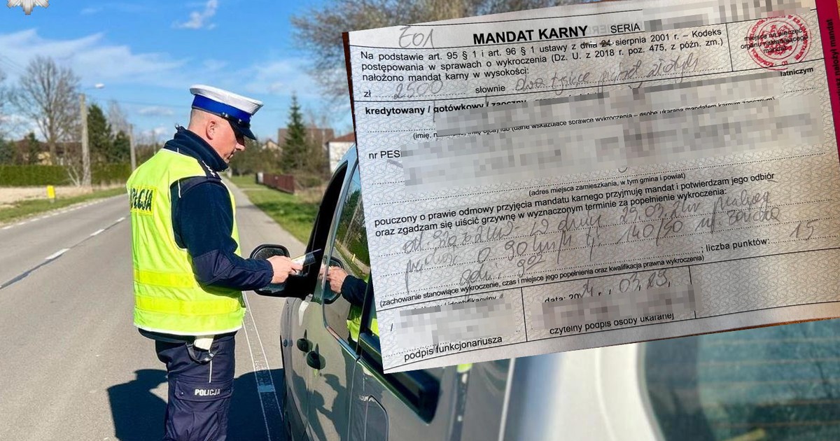 Mandat karny - zdjęcie ilustracyjne