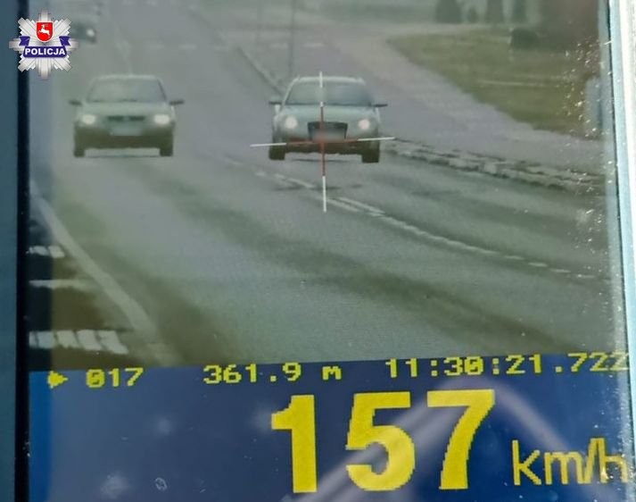 Jechał 157 km na godz.