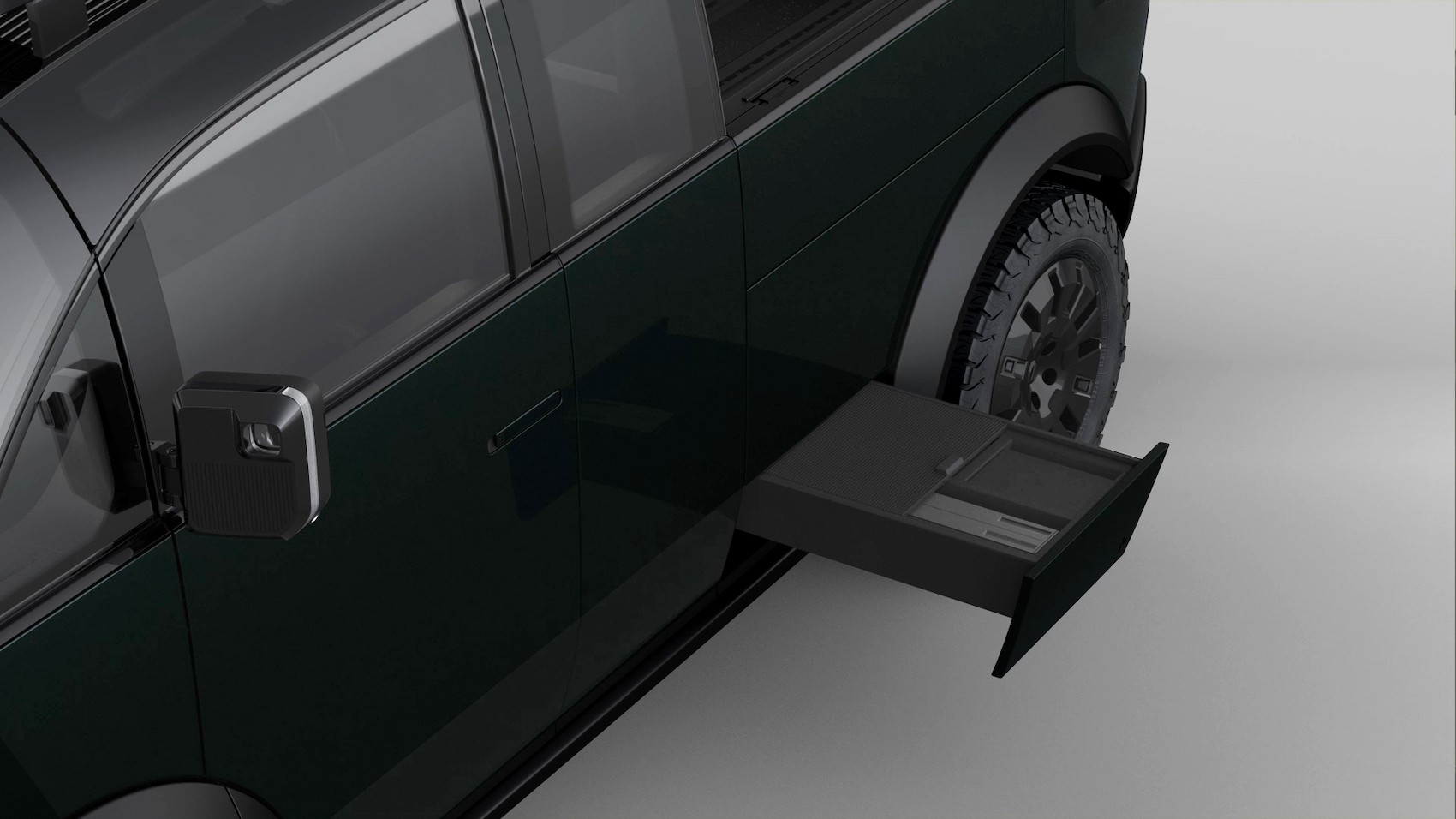Canoo PickupTruck SideStep Storage