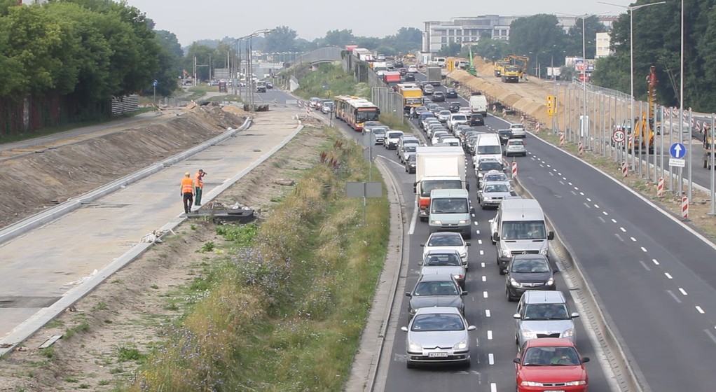 Warszawa. Ogromne korki na Armii Krajowej w Warszawie