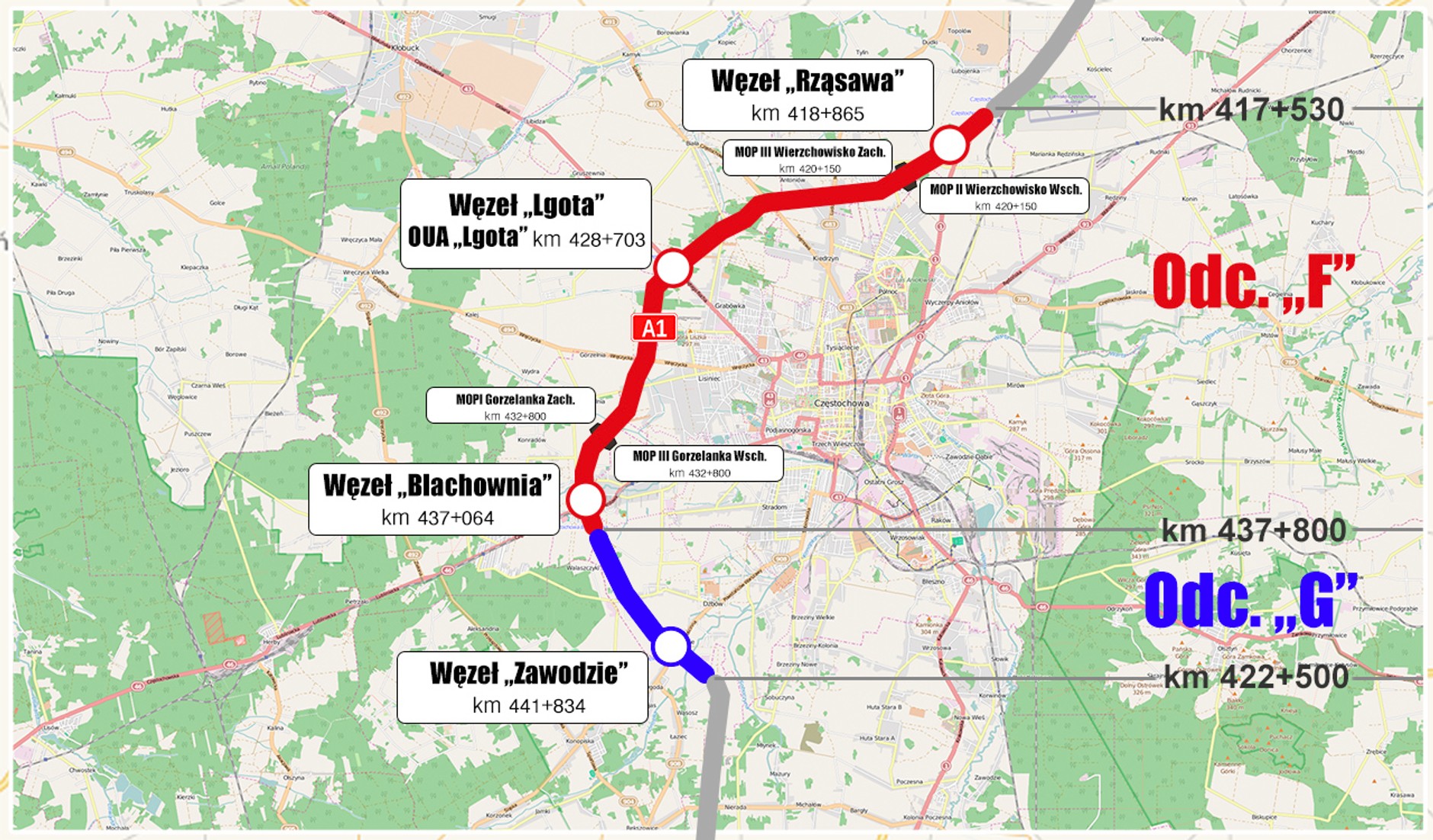 Autostrada A1 Tuszyn-Pyrzowice, odcinek F