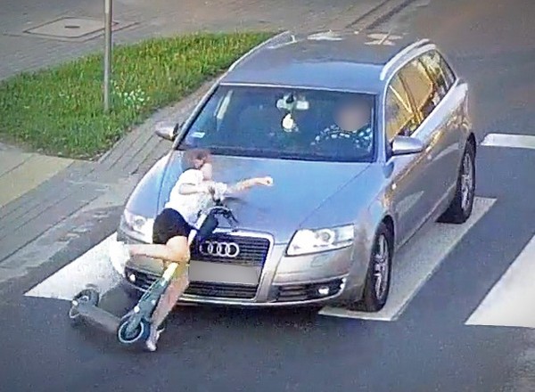 Potrąciła 11-latkę na przejściu dla pieszych i... odjechała [WIDEO]