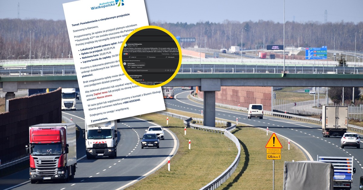 Ostrzeżenie Autostrada Wielkopolska