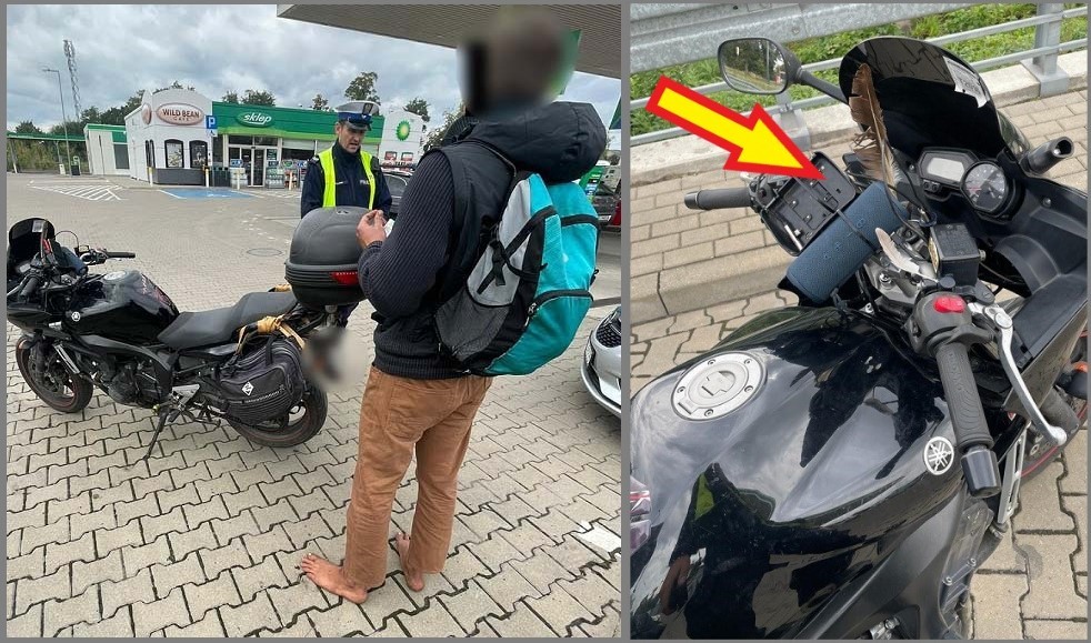 Motocyklista zatrzymany przez łódzką drogówkę