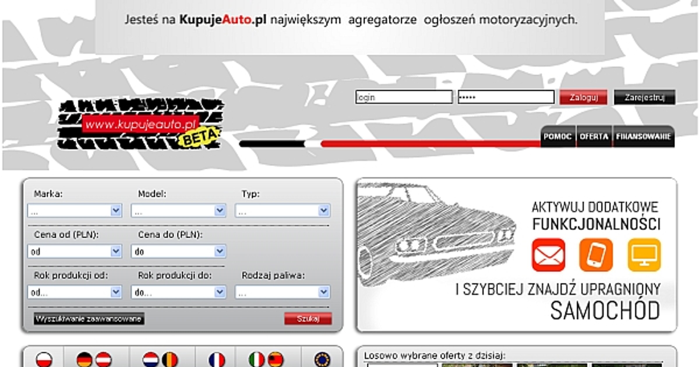 Baza ogłoszeń KupujeAuto.pl