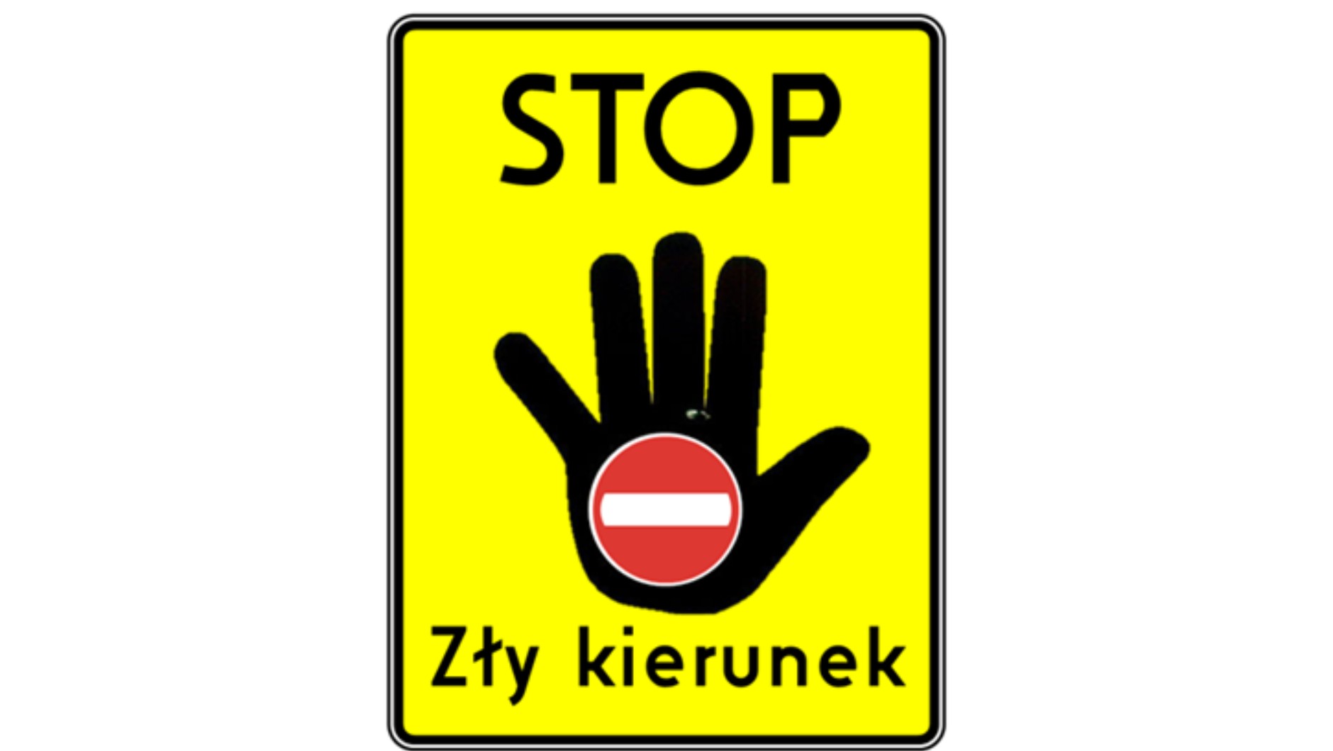 Znak F-24 "zły kierunek"