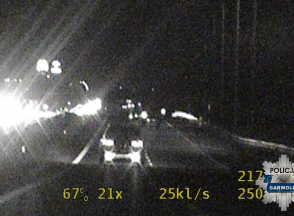 Wiózł dwójkę małoletnich dzieci. Mimo to pędził z prędkością ponad 200 km na godz.