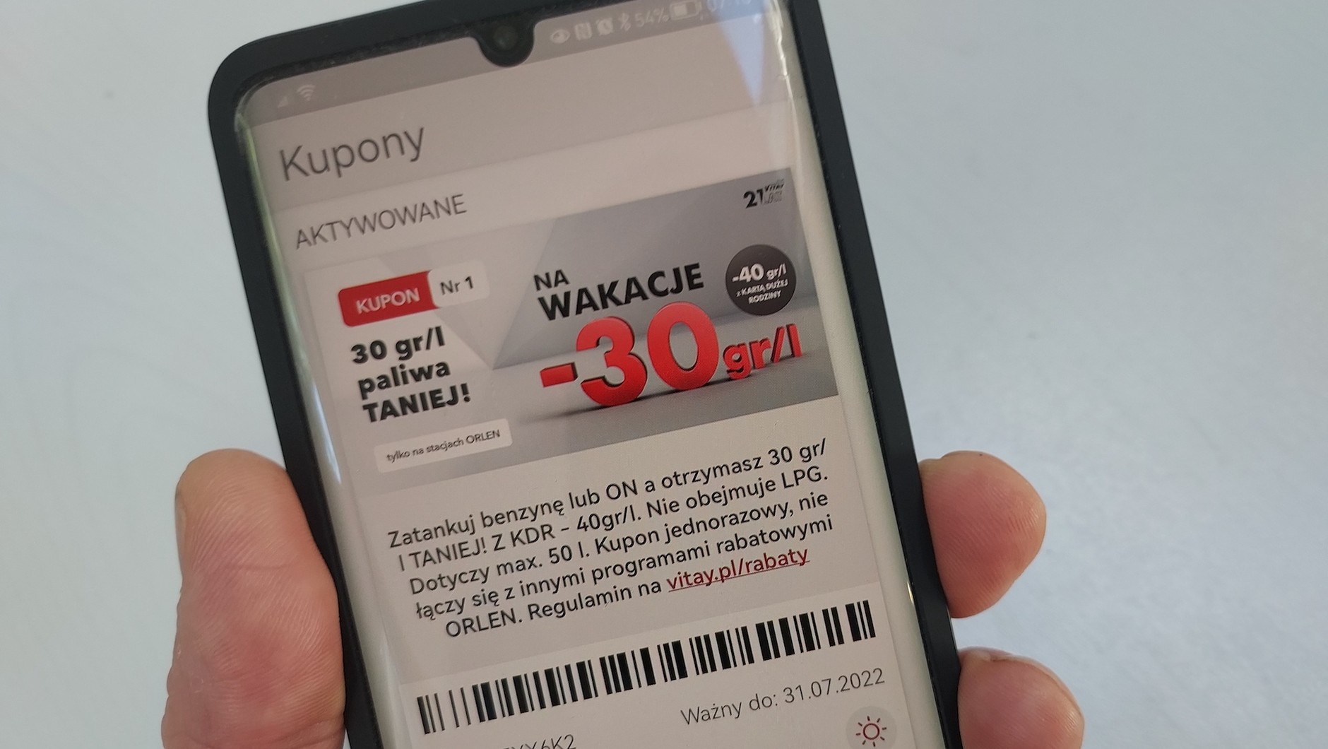 Kupon zniżkowy Orlen