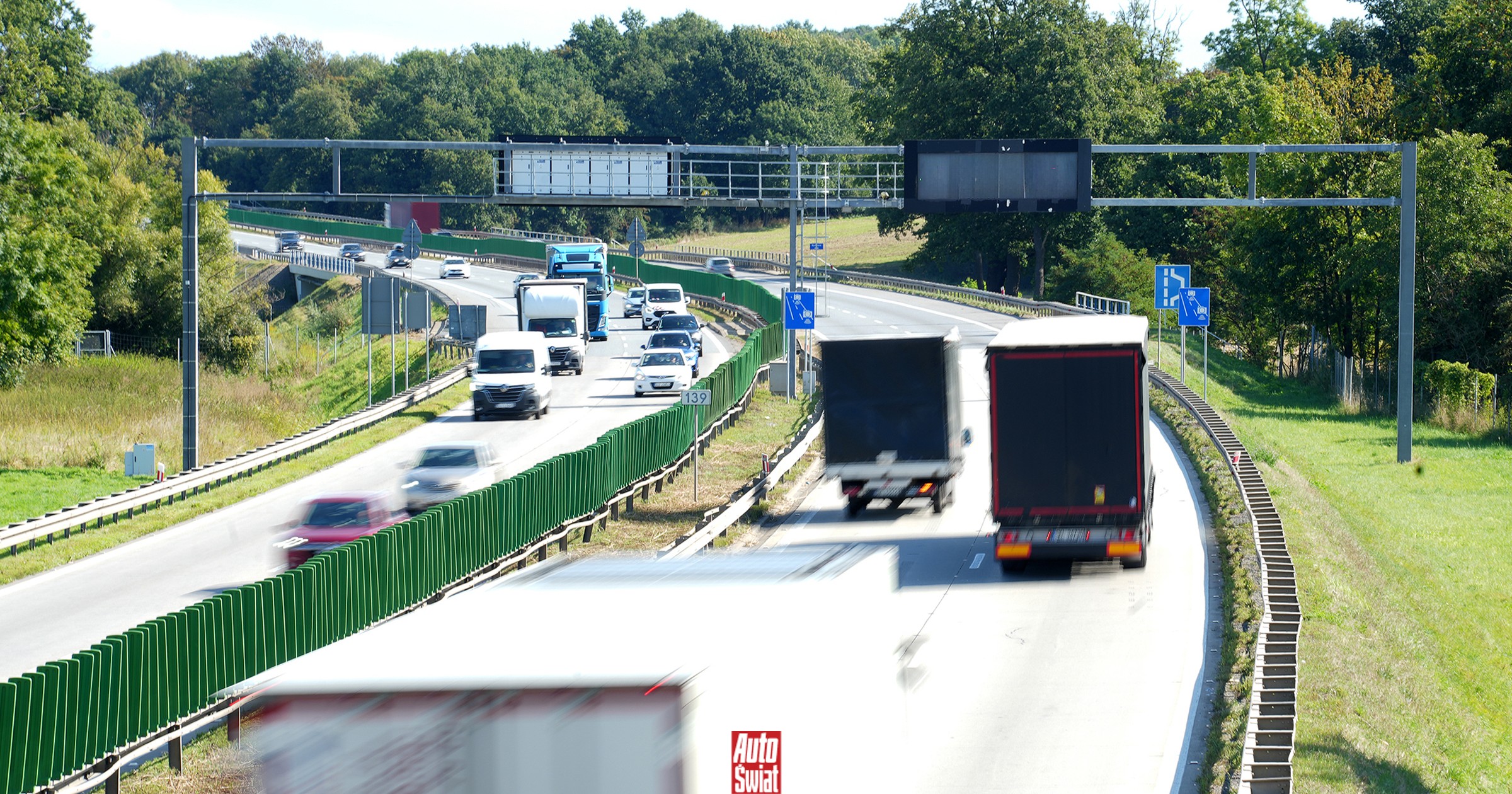 Drugi odcinkowy pomiar prędkości na autostradzie A4. Już został włączony