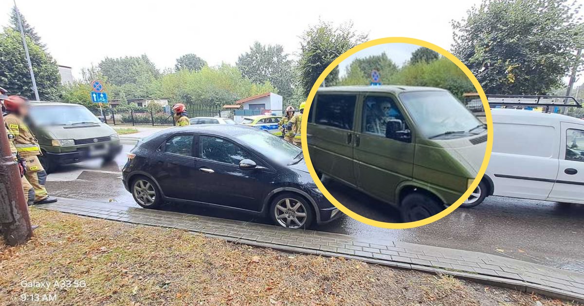 Pijana kobieta wiozła szkielet. Spowodowała wypadek (fot. krasnik.policja.gov.pl)