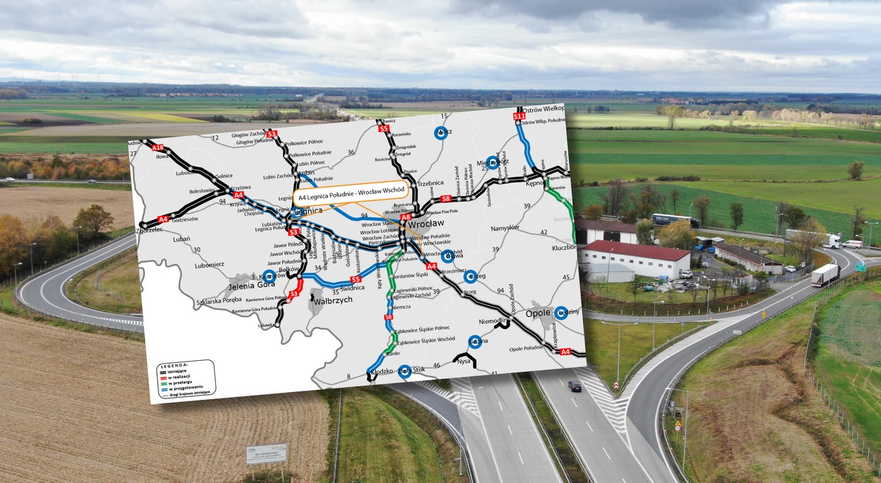 Autostrada A4 między Legnicą a Wrocławiem do remontu. Będzie trzeci pas
