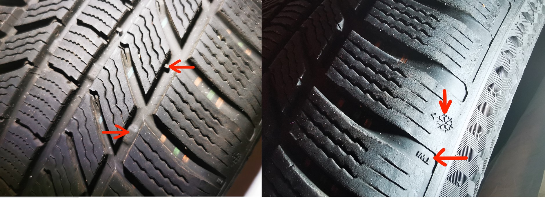 Niektórzy producenci umieszczają na oponach zimowych alternatywne wskaźniki zużycia bieżnika. Te alternatywne wskaźniki pokazują... trudną do zaakceptowania prawdę