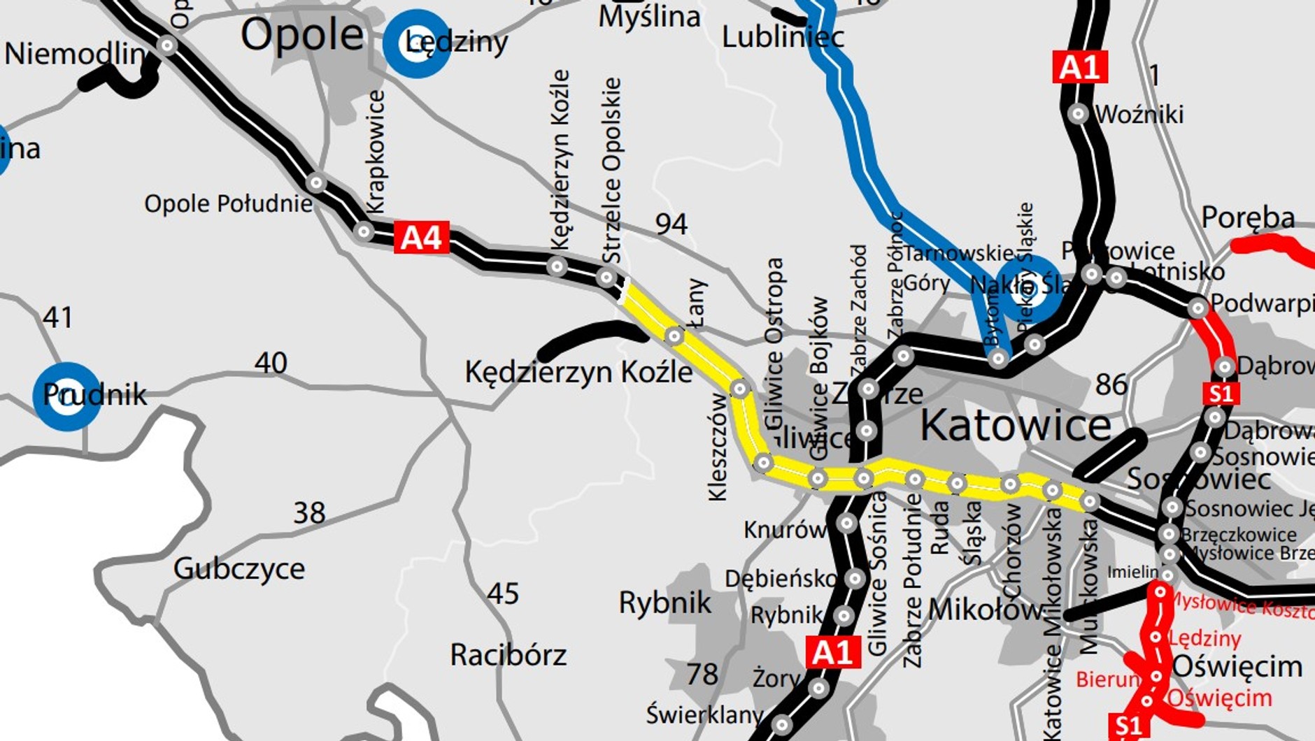 GDDKiA planuje rozbudowę autostrady A4 także na tym odcinku