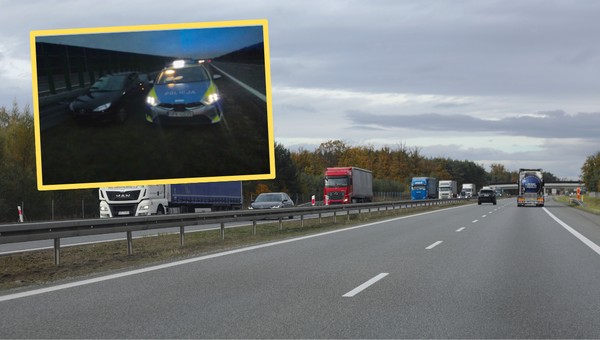 Jechał pod prąd autostradą A4. Wyjaśnił policji, dlaczego nie czuje się winny