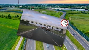 Opona od ciężarówki leżała na środku autostrady. Kierowca Mazdy zobaczył ją w ostatniej chwili [WIDEO]
