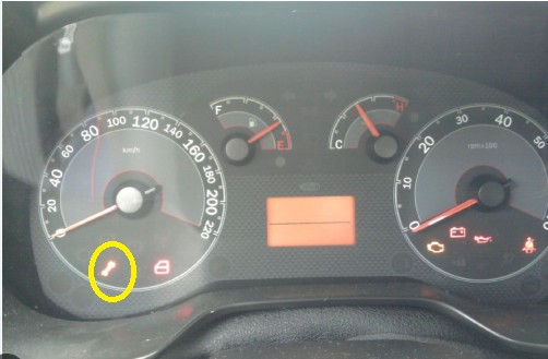 Tak wygląda kontrolka płaskiego klucza