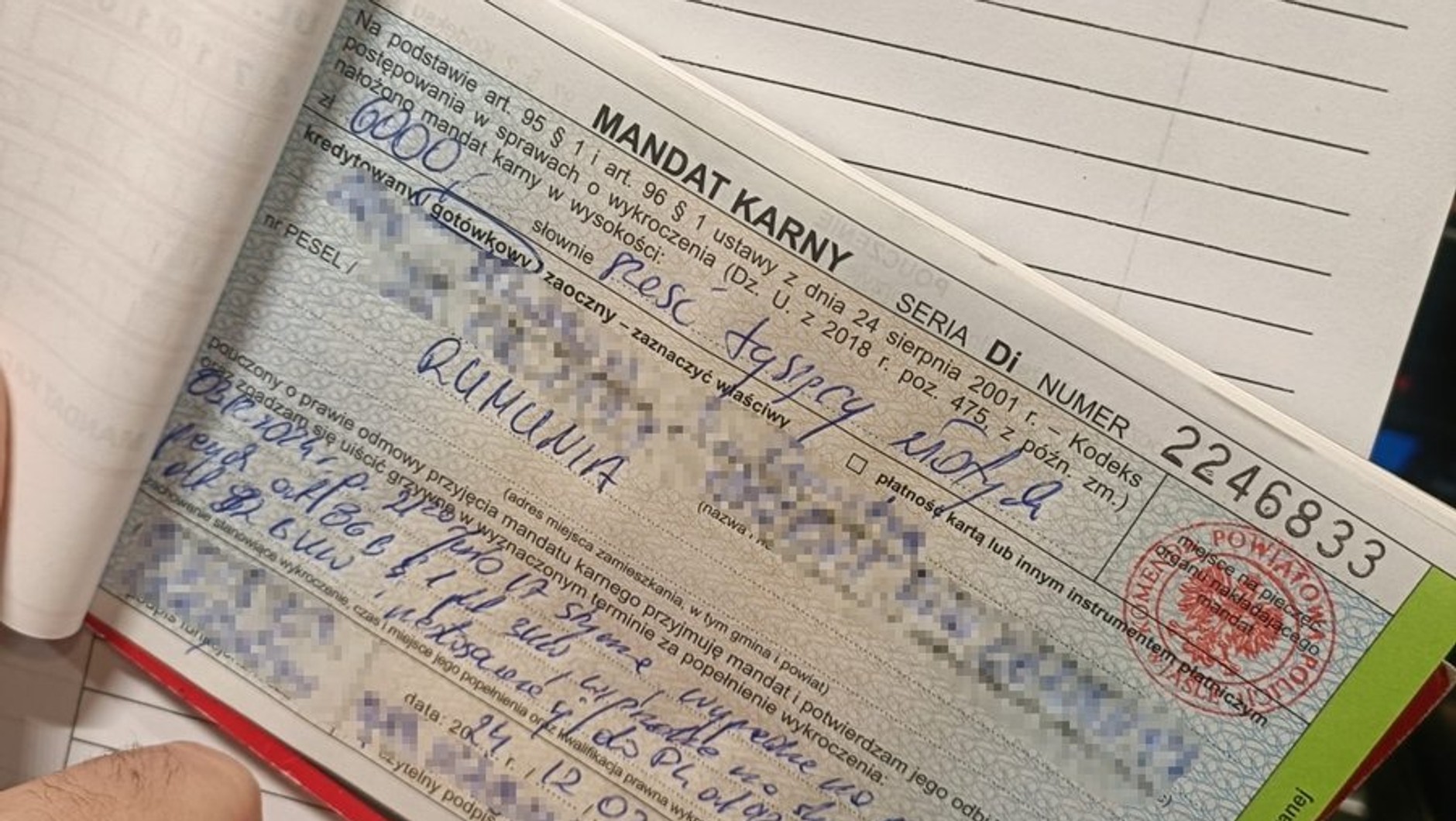 Mandat karny