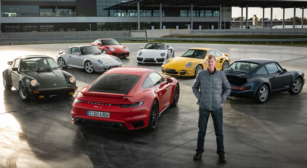 Walter Röhrl i wszystkie Porsche 911 Turbo - 992, 991, 997, 996, 993, 964 i 930