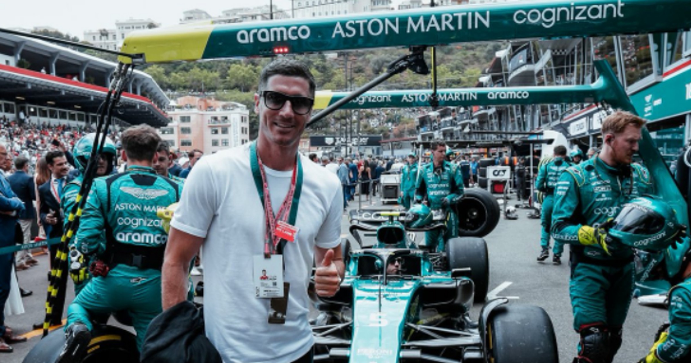 Robert Lewandowski na Grand Prix w Monako