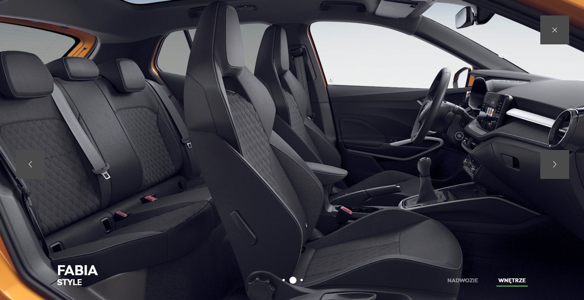 Skoda Fabia 10 TSI Style DSG wnętrze
