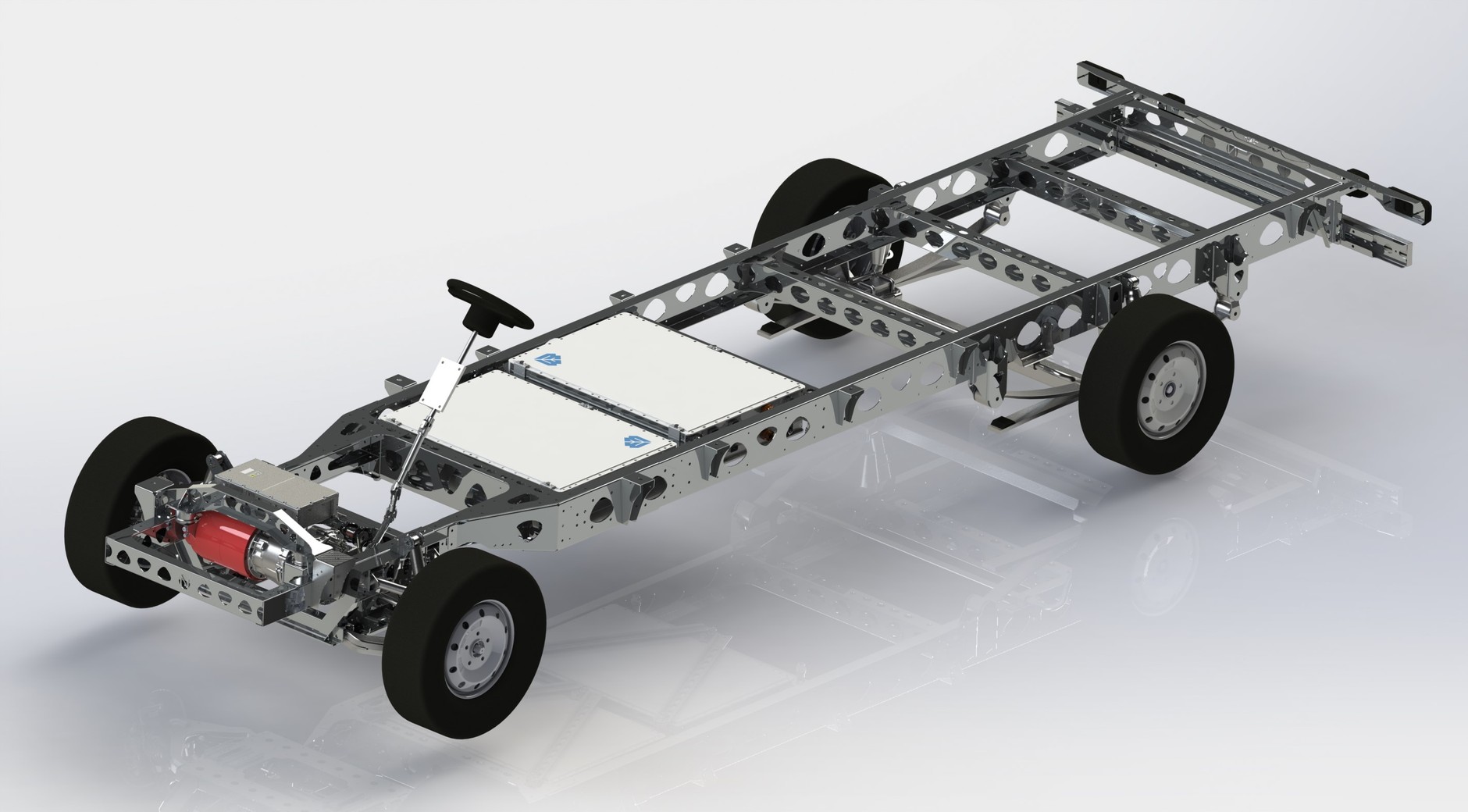 Podwozie nowej Nysy (prototyp firmy Nysa Zakład Pojazdów z 2023 r.)