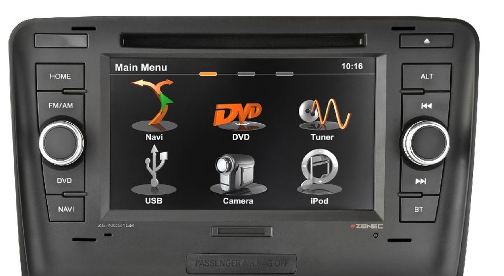 W standardzie odtwarzacz DVD, czytnik kart SD, wejście USB, podłączenie do kamery cofania,