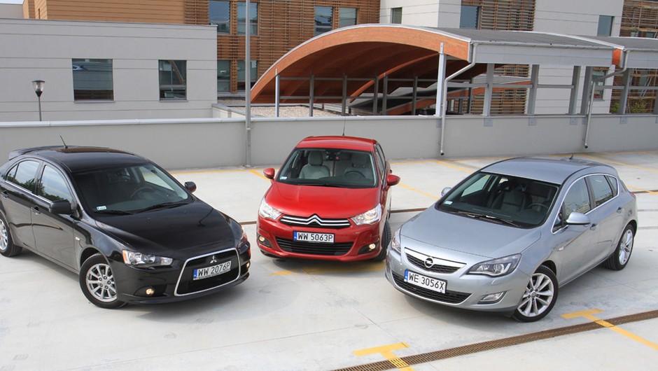 Mitsubishi Lancer kontra Citroen C4 i Opel Astra: kompakty tylko na pozór podobne