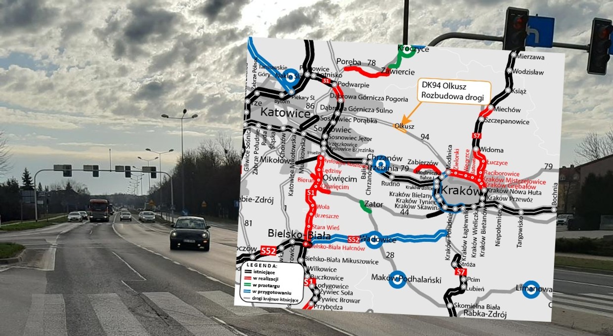 Trasa DK94 zyska nową jakość. Poprawi się komfort podróży pomiędzy Krakowem i Górnym Śląskiem [MAPA]