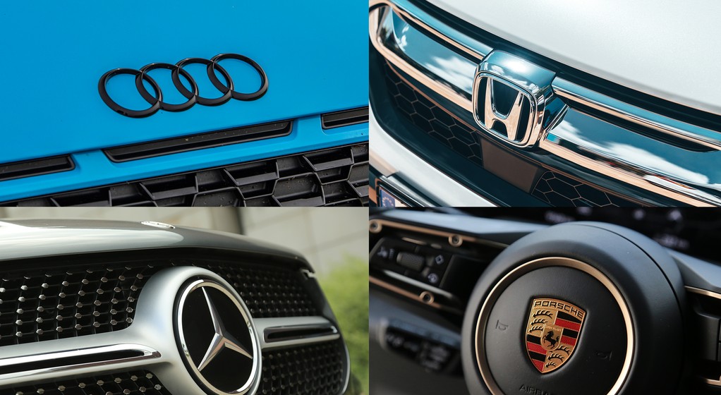 Audi, Honda, Mercedes, Porsche