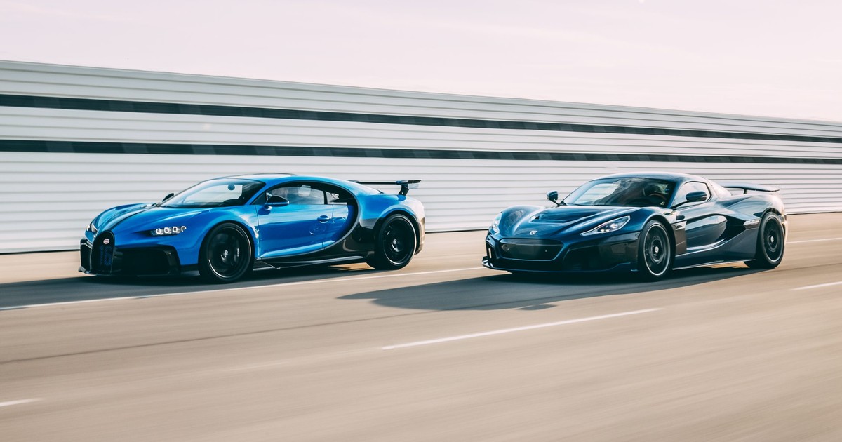 Bugatti Chiron Porsche Taycan Cross Turismo Rimac Nevera