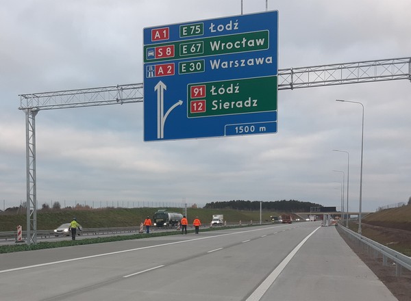 Ważny węzeł na autostradzie A1 gotowy. Kierowcy pojadą szybciej