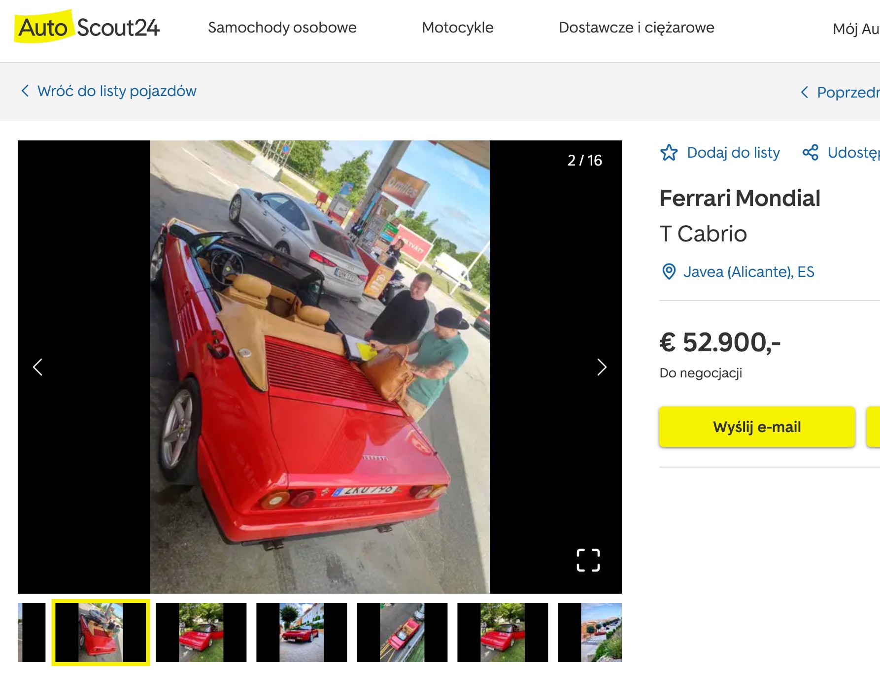 Oferta sprzedaży Ferrari Mondial TC