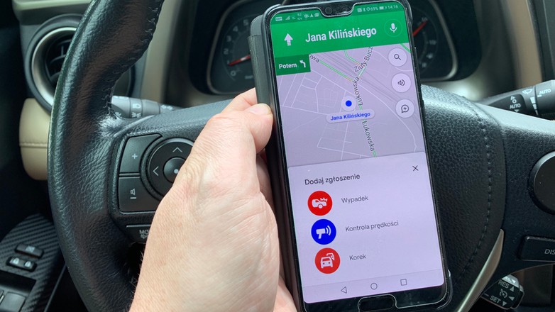 Google Maps z funkcją ostrzegania