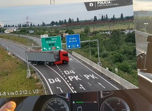 Kierowca ciężarówki zawracał na autostradzie i jechał pod prąd. Miał w tym interes