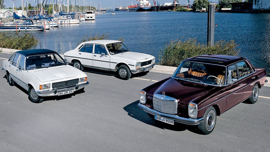 Peugeot 504D kontra Mercedes 220D i Opel Rekord 2100 - porównanie klasycznych limuzyn z dieslem