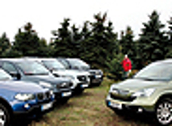Chevrolet Captiva, Hyundai Santa Fe, Honda CR-V, Toyota RAV4, BMW X3 - Na ryby i na grzyby