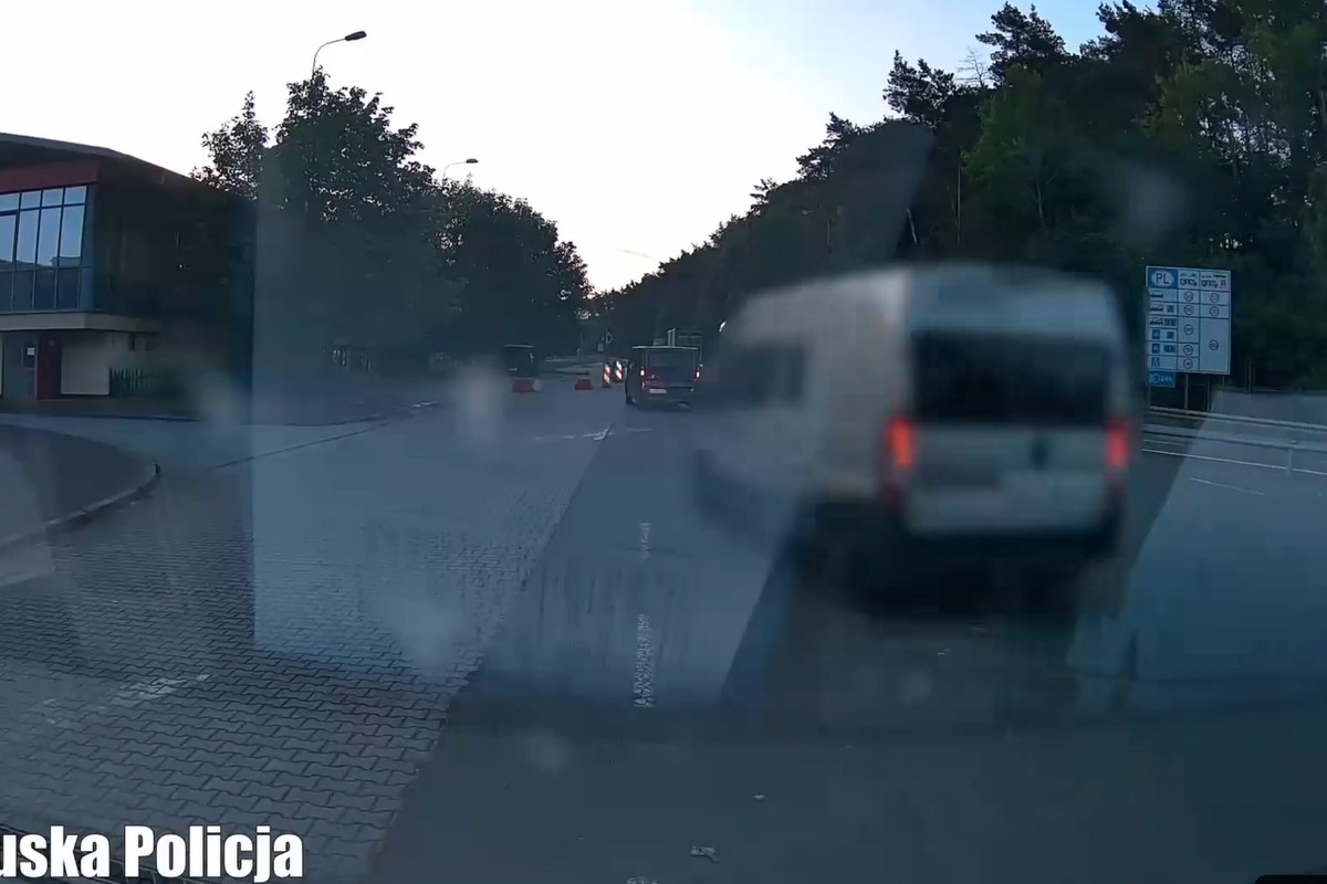 Nagranie z incydentu na granicy w Świecku. Kierowca kampera uciekł z miejsca kontroli