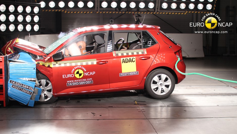 Skoda Fabia III w teście zderzeniowym EuroNCAP